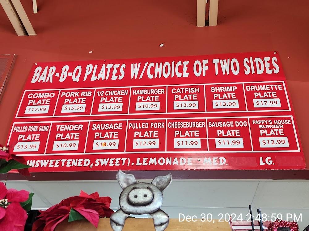 Pappy's Bar-B-Q & Catering Menu image 1